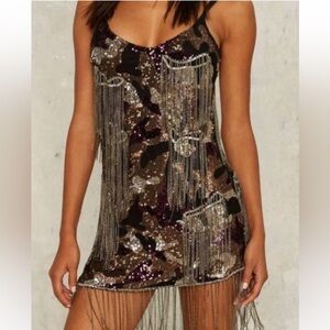 Nasty Gal Alice In Chains Sequin Dress Sz S